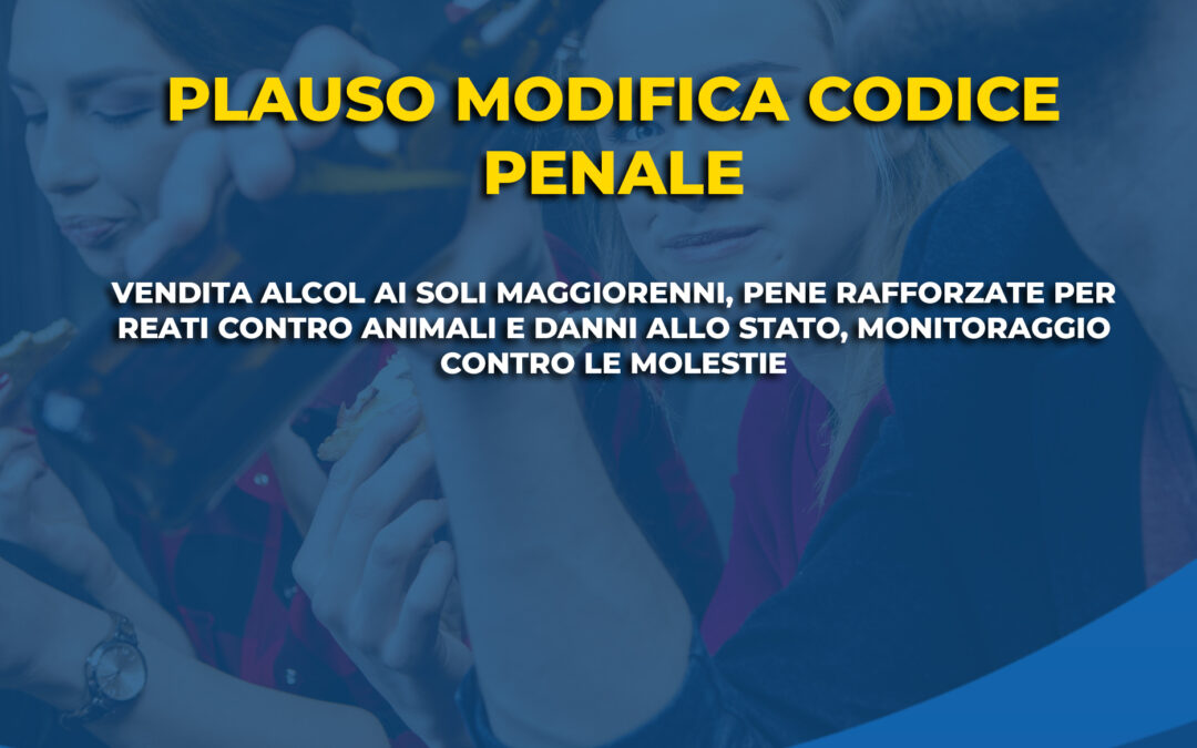 PDCS: PLAUSO MODIFICA CODICE PENALE