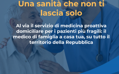 PDCS: LA MEDICINA PROATTIVA DOMICILIARE È UN PASSO CONCRETO VERSO UNA SANITÀ PIÙ VICINA AI CITTADINI FRAGILI PDCS: LA MEDICINA PROATTIVA DOMICILIARE È UN PASSO CONCRETO VERSO UNA SANITÀ PIÙ VICINA AI CITTADINI FRAGILI