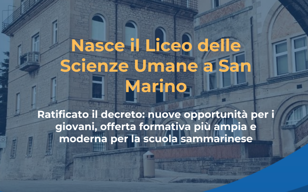 Il PDCS accoglie con favore la ratifica del decreto per l’attivazione del Liceo delle Scienze Umane