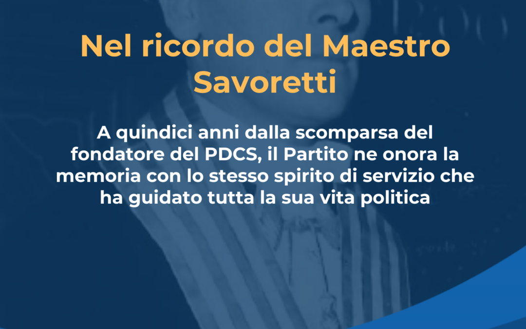 Nel XV anniversario della morte di Giovanni Zaccaria Savoretti