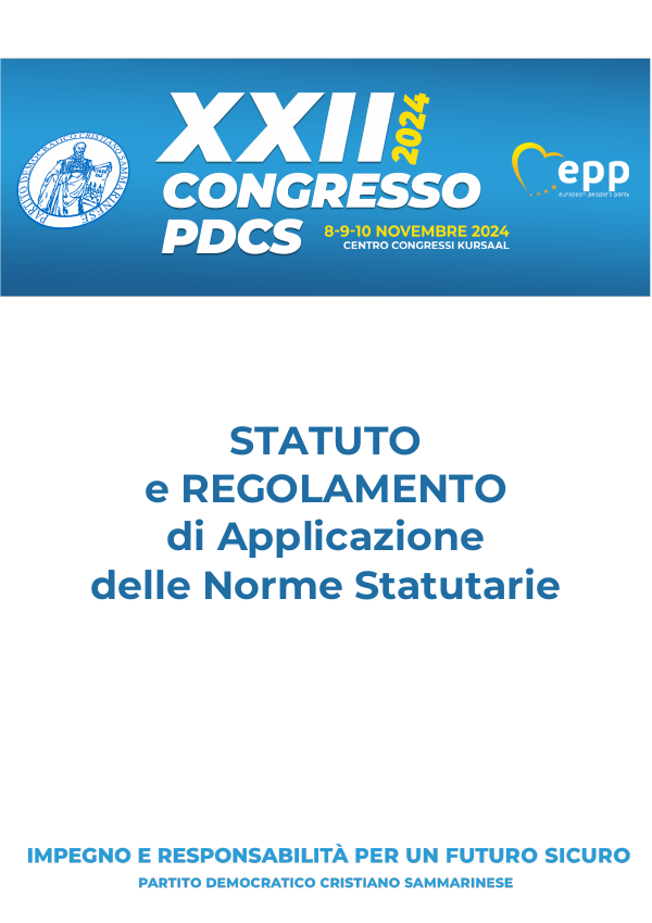 Statuto e Regolamento del PDCS Statuto e Regolamento del PDCS