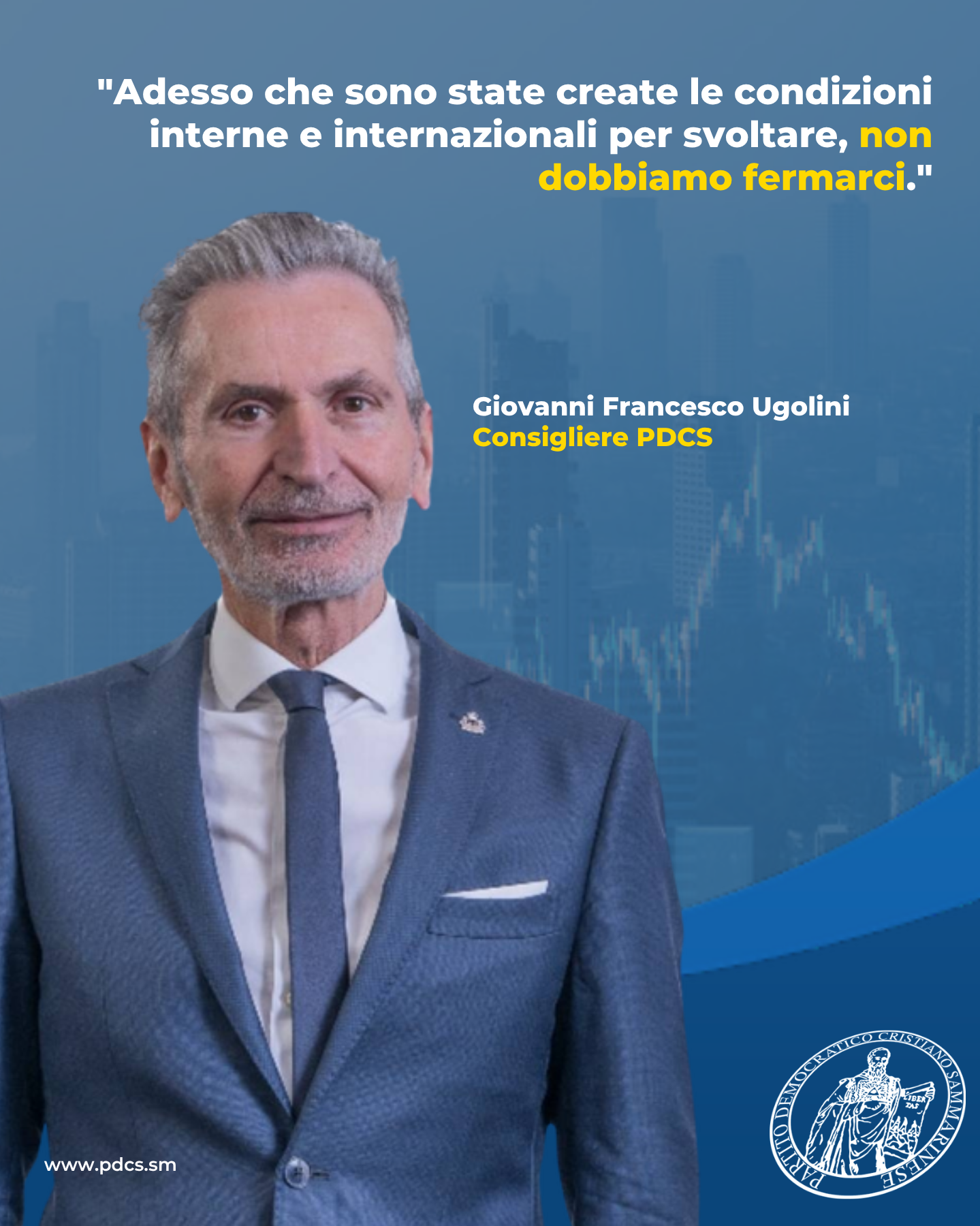 Giovanni Francesco Ugolini – intervento ottobre 2026 Giovanni Francesco Ugolini, Consigliere PDCS